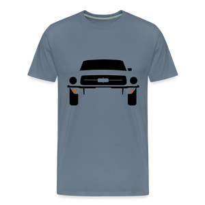 CLASSIC CAR SHIRT: MUSTANG (black) - Blaugrau