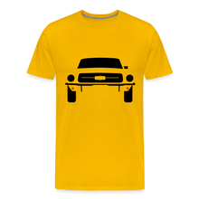 Laden Sie das Bild in den Galerie-Viewer, CLASSIC CAR SHIRT: MUSTANG (black) - Sonnengelb
