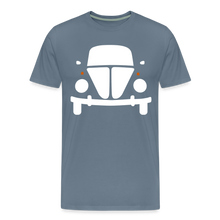 Laden Sie das Bild in den Galerie-Viewer, CLASSIC CAR SHIRT: KUGEL (white) - Blaugrau