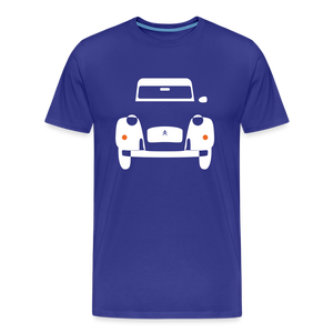 CLASSIC CAR SHIRT: ENTE (white) - Königsblau
