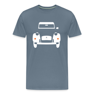 CLASSIC CAR SHIRT: ENTE (white) - Blaugrau