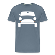 Laden Sie das Bild in den Galerie-Viewer, CLASSIC CAR SHIRT: MINI (white) - Blaugrau