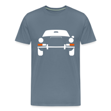 Laden Sie das Bild in den Galerie-Viewer, CLASSIC CAR SHIRT: PRSCH (white) - Blaugrau