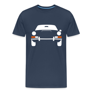 CLASSIC CAR SHIRT: PRSCH (white) - Navy