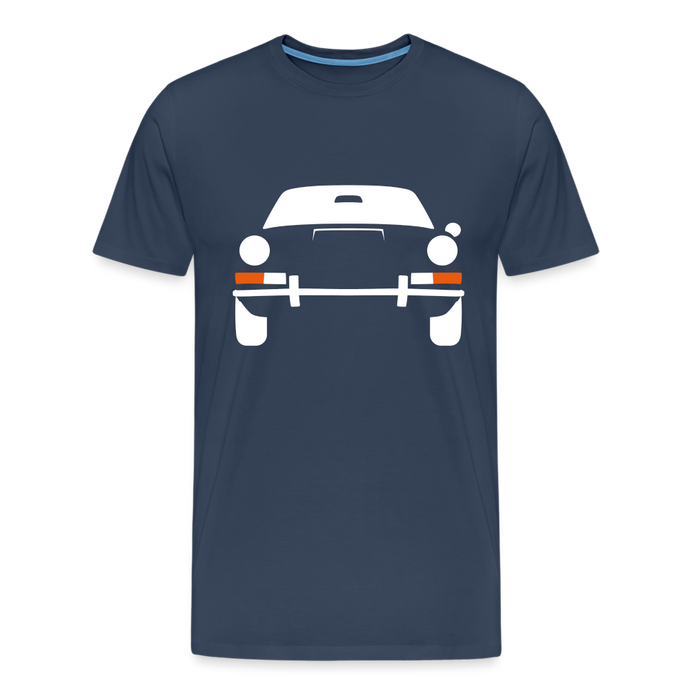 CLASSIC CAR SHIRT: PRSCH (white) - Navy