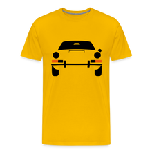 Laden Sie das Bild in den Galerie-Viewer, CLASSIC CAR SHIRT: PRSCH (black) - Sonnengelb