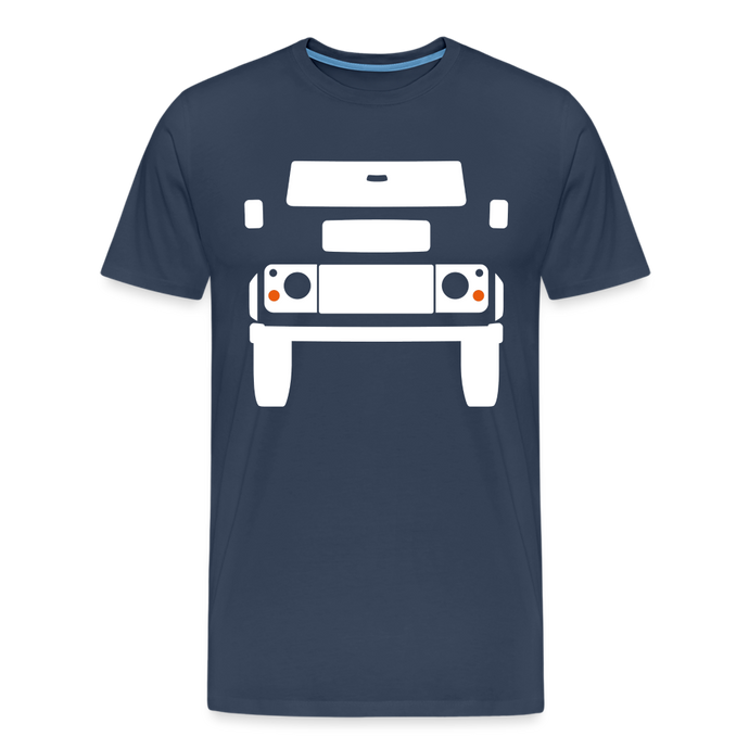 CLASSIC CAR SHIRT: BRITISH OFFROAD NEW (white) - Navy