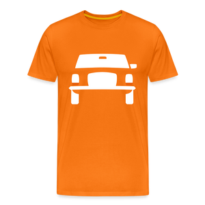 CLASSIC CAR SHIRT: STRICH 8 (white) - Orange
