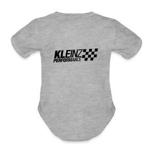 G KLEINZ PERFORMANCE Baby Bio-Kurzarm-Body (white) - Grau meliert