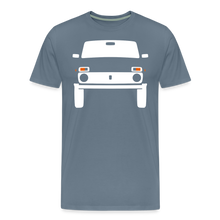 Laden Sie das Bild in den Galerie-Viewer, CLASSIC CAR SHIRT: Ni Va (white) - Blaugrau