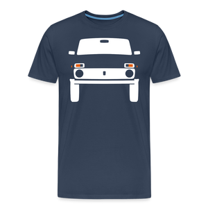 CLASSIC CAR SHIRT: Ni Va (white) - Navy