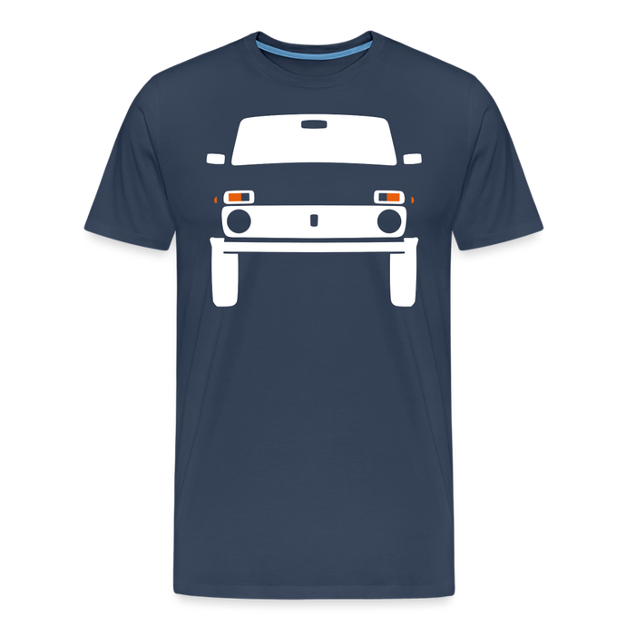 CLASSIC CAR SHIRT: Ni Va (white) - Navy