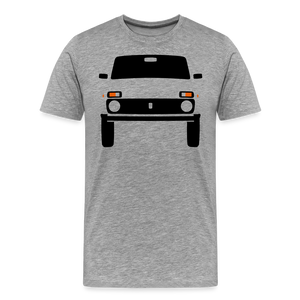 CLASSIC CAR SHIRT: Ni Va (black) - Grau meliert
