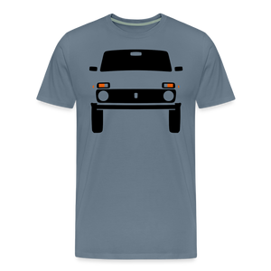 CLASSIC CAR SHIRT: Ni Va (black) - Blaugrau