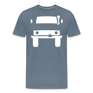 CLASSIC CAR SHIRT: MOG (white) - Blaugrau