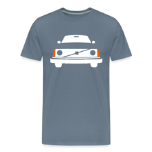 Laden Sie das Bild in den Galerie-Viewer, CLASSIC CAR SHIRT: 245 (white) - Blaugrau