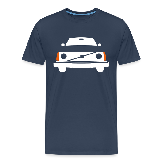 CLASSIC CAR SHIRT: 245 (white) - Navy