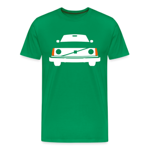 CLASSIC CAR SHIRT: 245 (white) - Kelly Green