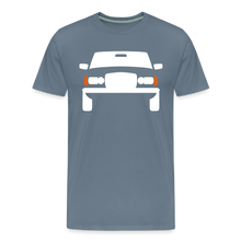 Laden Sie das Bild in den Galerie-Viewer, CLASSIC CAR SHIRT: 123 (white) - Blaugrau