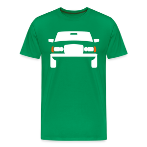 CLASSIC CAR SHIRT: 123 (white) - Kelly Green