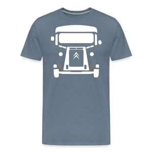 CLASSIC CAR SHIRT: NEZ (white) - Blaugrau