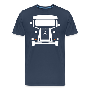 CLASSIC CAR SHIRT: NEZ (white) - Navy
