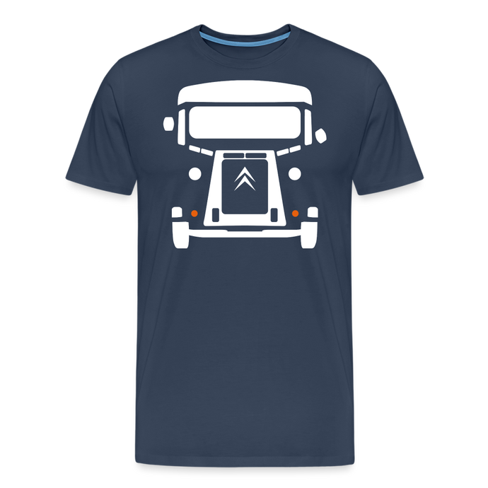 CLASSIC CAR SHIRT: NEZ (white) - Navy
