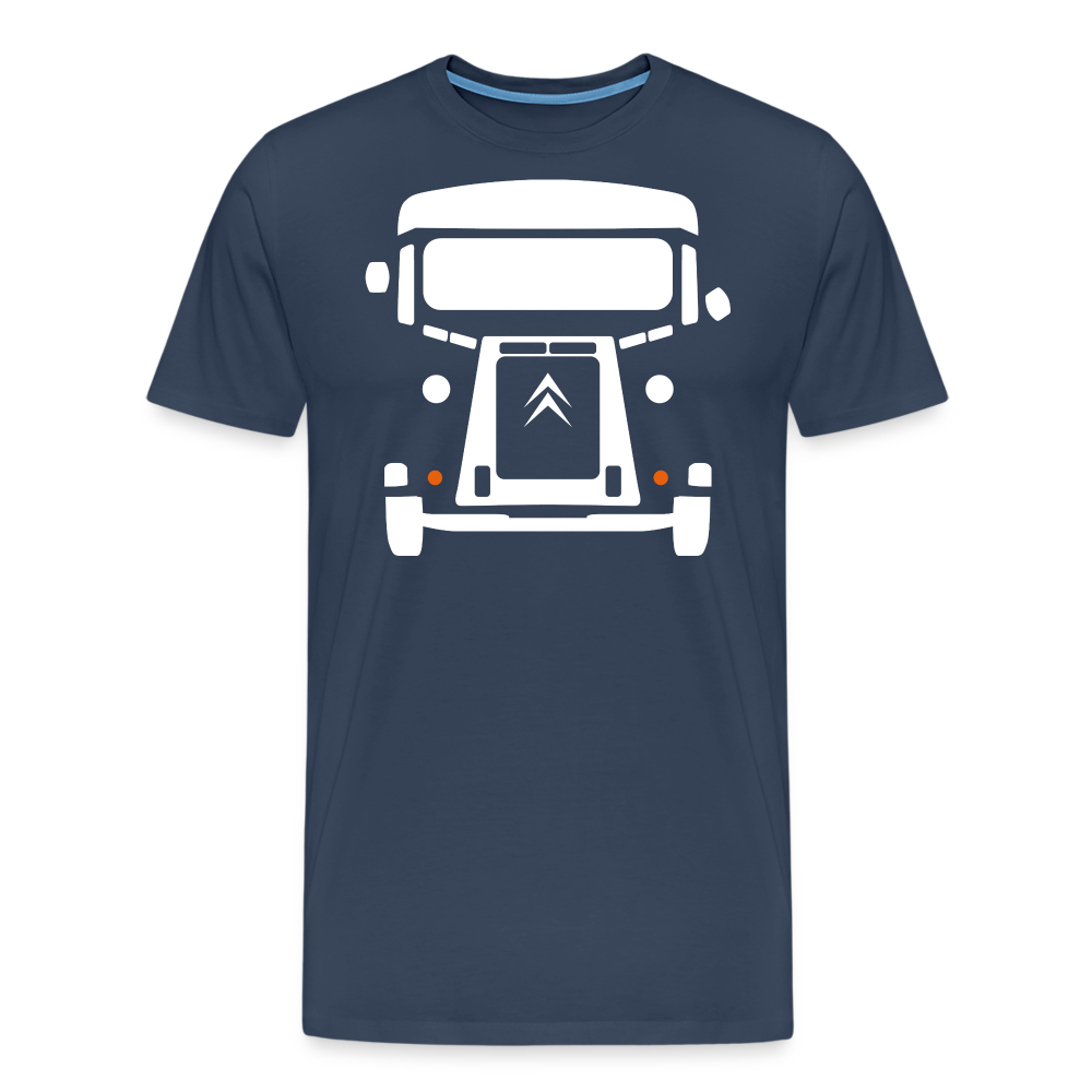 CLASSIC CAR SHIRT: NEZ (white) - Navy