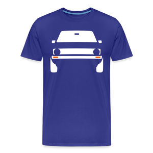 CLASSIC CAR SHIRT: GEHTEHIH (white) - Königsblau