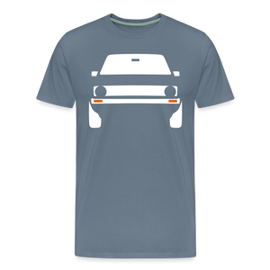 CLASSIC CAR SHIRT: GEHTEHIH (white) - Blaugrau