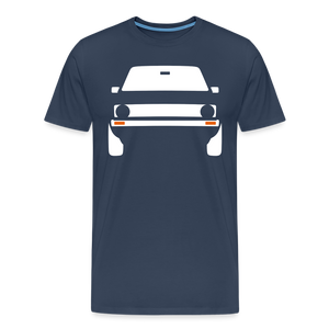 CLASSIC CAR SHIRT: GEHTEHIH (white) - Navy