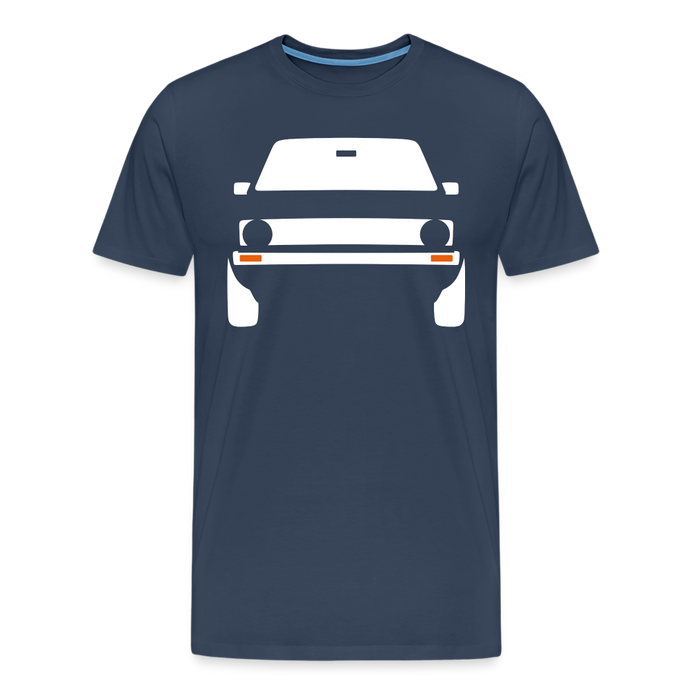 CLASSIC CAR SHIRT: GEHTEHIH (white) - Navy