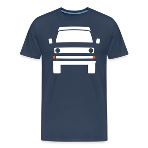 CLASSIC CAR SHIRT: DREI (white) - Navy