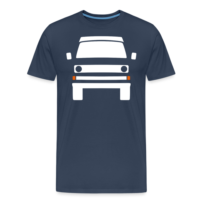 CLASSIC CAR SHIRT: DREI (white) - Navy