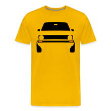 Laden Sie das Bild in den Galerie-Viewer, CLASSIC CAR SHIRT: GEHTEHIH (black) - Sonnengelb