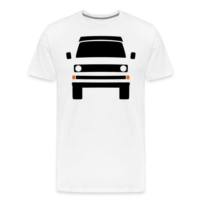 CLASSIC CAR SHIRT: DREI (black) - weiß