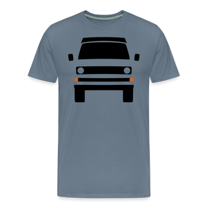 CLASSIC CAR SHIRT: DREI (black) - Blaugrau
