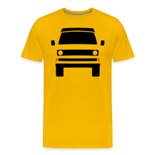 Laden Sie das Bild in den Galerie-Viewer, CLASSIC CAR SHIRT: DREI (black) - Sonnengelb