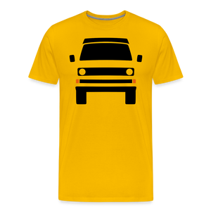 CLASSIC CAR SHIRT: DREI (black) - Sonnengelb