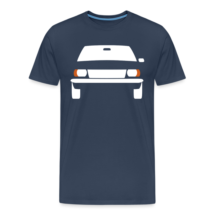 CLASSIC CAR SHIRT: ASCO B (white) - Navy