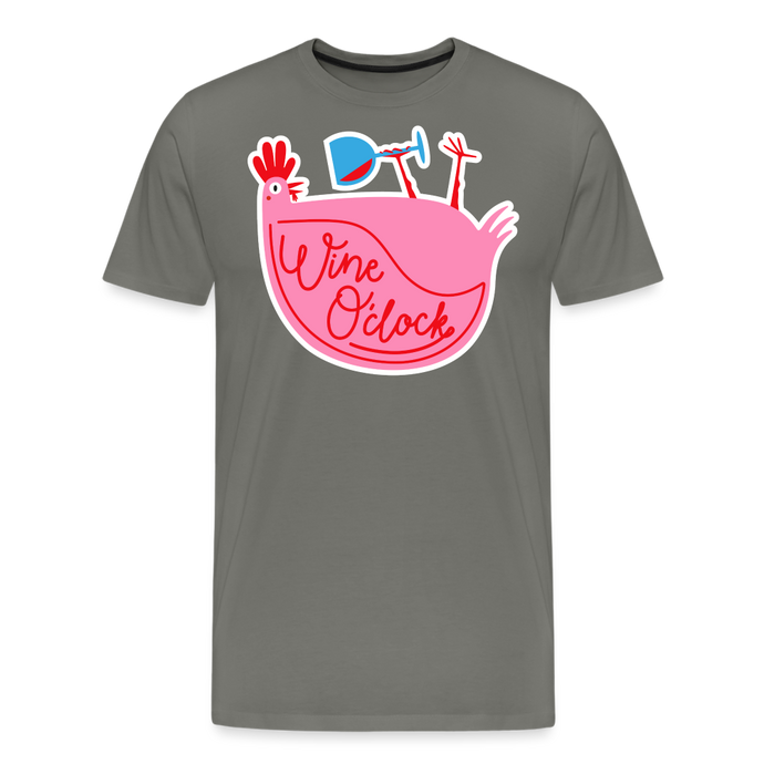 WINE SHIRT: WINE 'O CLOCK - Asphalt