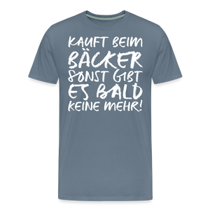 MEME SHIRT: KAUFT BEIM BÄCKER (white) - Blaugrau