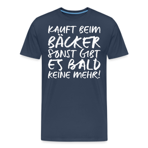 MEME SHIRT: KAUFT BEIM BÄCKER (white) - Navy