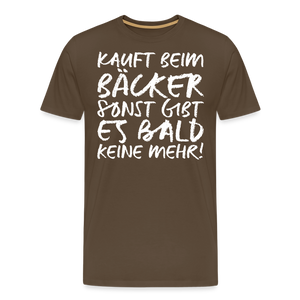 MEME SHIRT: KAUFT BEIM BÄCKER (white) - Edelbraun