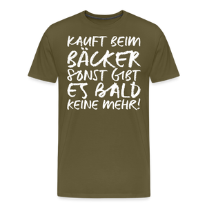 MEME SHIRT: KAUFT BEIM BÄCKER (white) - Khaki
