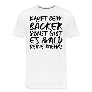 MEME SHIRT: KAUFT BEIM BÄCKER (black) - weiß