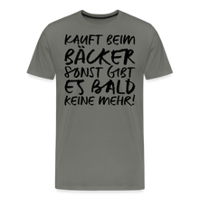 Laden Sie das Bild in den Galerie-Viewer, MEME SHIRT: KAUFT BEIM BÄCKER (black) - Asphalt