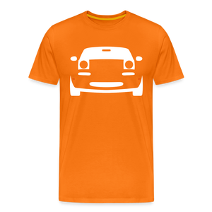 CLASSIC CAR SHIRT: MIATA (white) - Orange