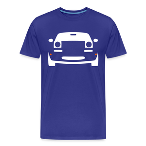 CLASSIC CAR SHIRT: MIATA (white) - Königsblau