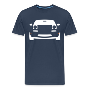 CLASSIC CAR SHIRT: MIATA (white) - Navy